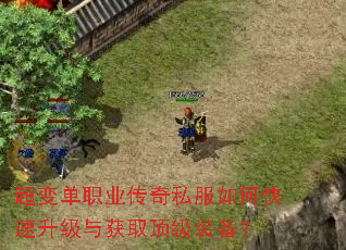 超变单职业传奇私服如何快速升级与获取顶级装备? 超变单职业传奇私服如何快速升级与获取顶级装备?