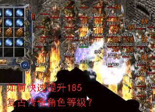 如何快速提升185复古传奇角色等级? 如何快速提升185复古传奇角色等级?