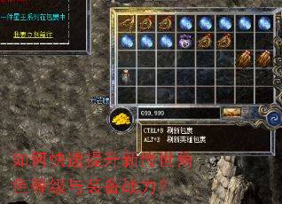如何快速提升新传世角色等级与装备战力? 如何快速提升新传世角色等级与装备战力?